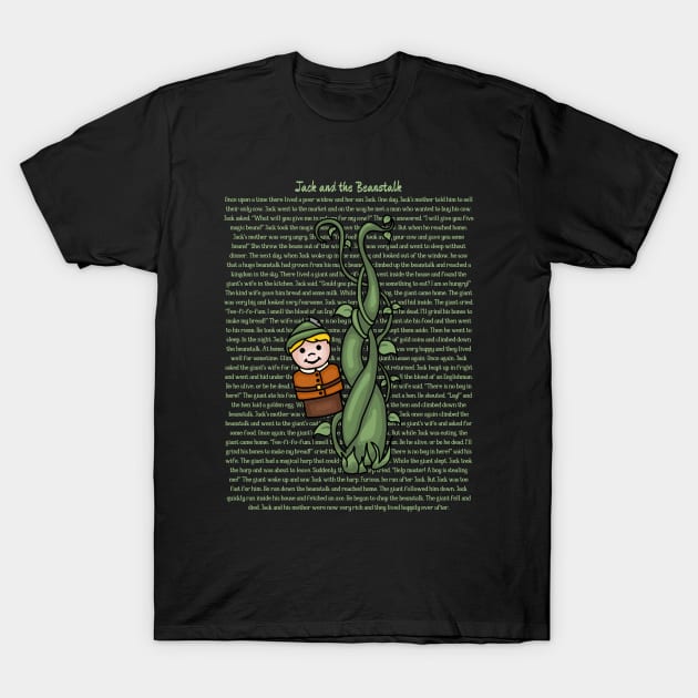 Little Jack And The Beanstalk Story T-Shirt by Slightly Unhinged